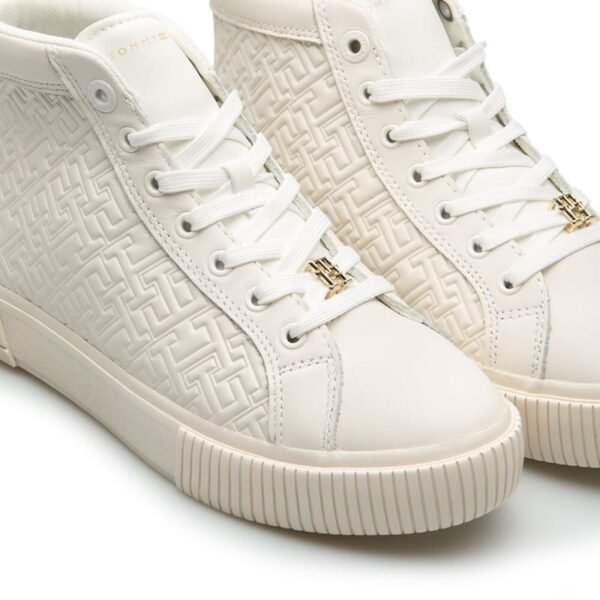 Sneakers Th Monogram Leather Sneaker High FW0FW06856 Ecru YBL