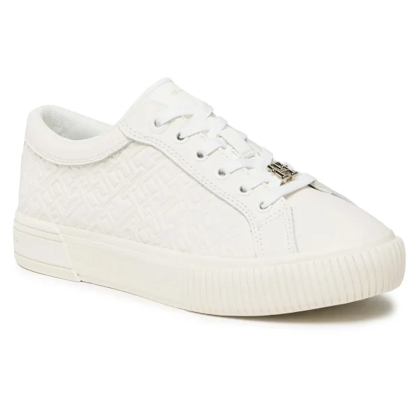 Sneakers Tommy Hilfiger Th Monogram Leather FW0FW06858 Blanc