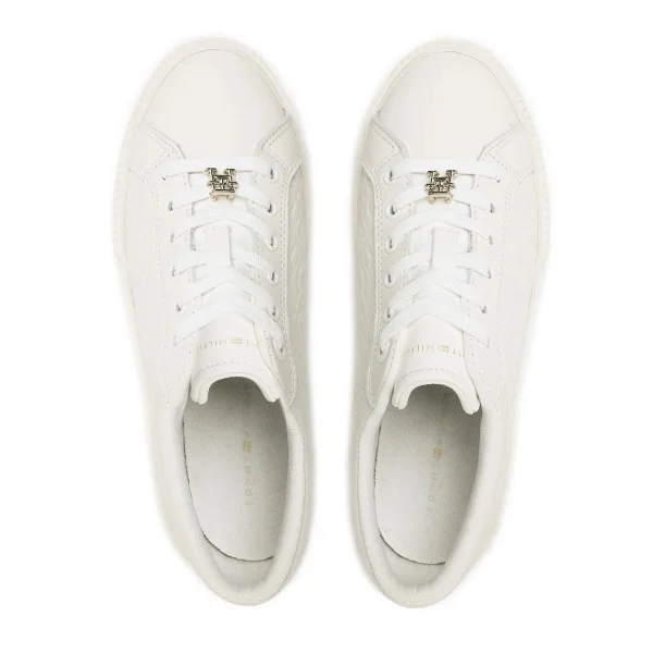 Sneakers Tommy Hilfiger Th Monogram Leather FW0FW06858 Blanc