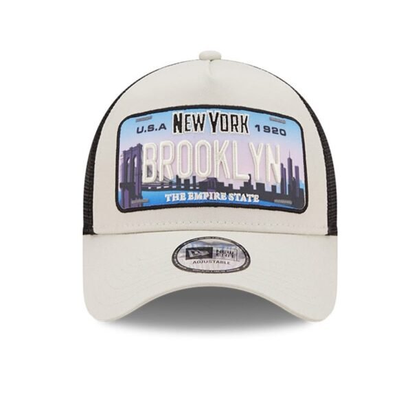 Casquette New Era A-Frame Trucker Brooklyn Beige 60240392
