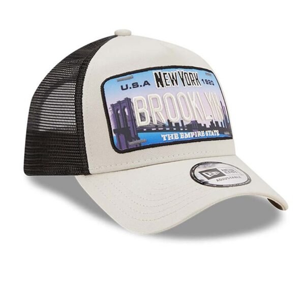 Casquette New Era A-Frame Trucker Brooklyn Beige 60240392