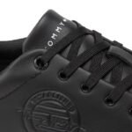Sneakers Tommy Hilfiger Corporate Logo Leather Vulc FM0FM04076 Black BDS