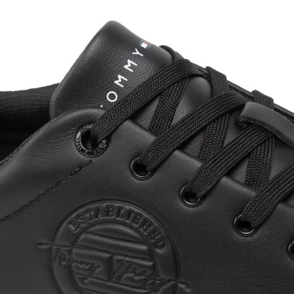 Sneakers Tommy Hilfiger Corporate Logo Leather Vulc FM0FM04076 Black BDS