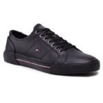 Sneakers Tommy Hilfiger Tennis Core Corporate Leather Vulc FM0FM03999 Black BDS