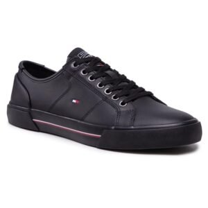 Sneakers Tommy Hilfiger Tennis Core Corporate Leather Vulc FM0FM03999 Black BDS