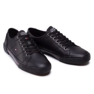 Sneakers Tommy Hilfiger Tennis Core Corporate Leather Vulc FM0FM03999 Black BDS