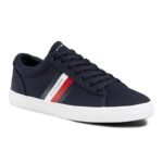 Sneakers Tommy Hilfiger Tennis Essential Stripes Detal Sneaker FM0FM03389 Desert Sky DW5