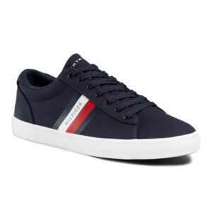 Sneakers Tommy Hilfiger Tennis Essential Stripes Detal Sneaker FM0FM03389 Desert Sky DW5