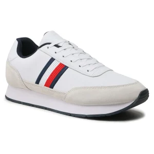 Sneakers Tommy Hilfiger Sneakers Core Eva Runner Corporate Lea FM0FM04397 Blanc