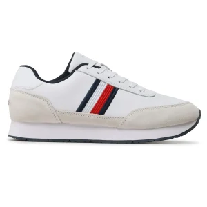 Sneakers Tommy Hilfiger Sneakers Core Eva Runner Corporate Lea FM0FM04397 Blanc