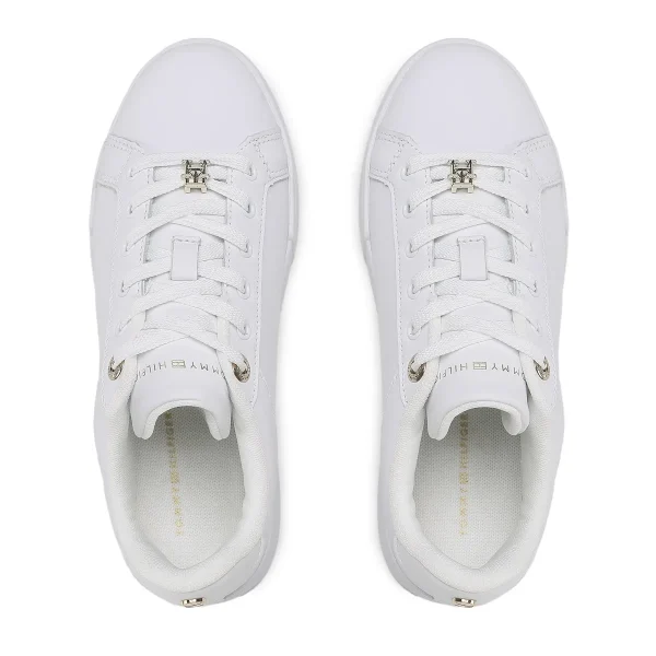 Sneakers Tommy Hilfiger Sneakers Court Sneaker With Lace Hardware FW0FW06908 Blanc