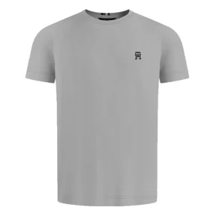 T-shirt Tommy Hilfiger Monogram Embroidery Crew Neck Cloud Htr MW0MW33987