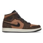 Air Jordan 1 Mid Earth Tone White Brown Shoes DC7294-200