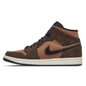 Air Jordan 1 Mid Earth Tone White Brown Shoes DC7294-200