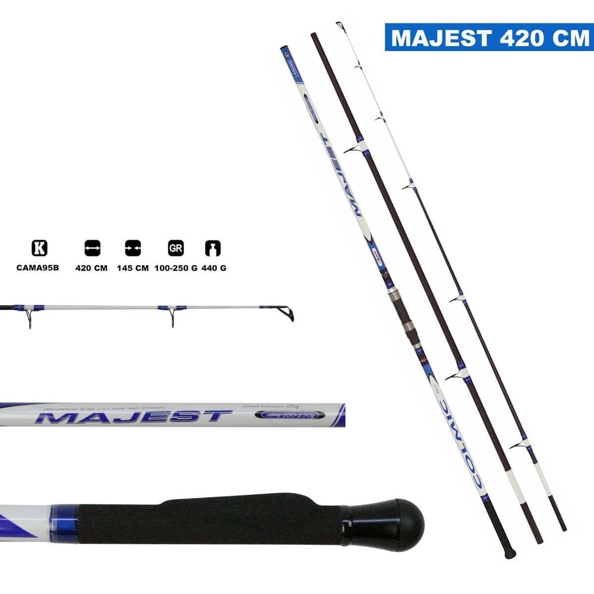 Canne-Surfcasting-Colmic-MAJEST-420mt-100-250gr-CAMA95B-1.jpg Canne Colmic Surfcasting MAJEST 4,20mt (100-250gr) – Image 1