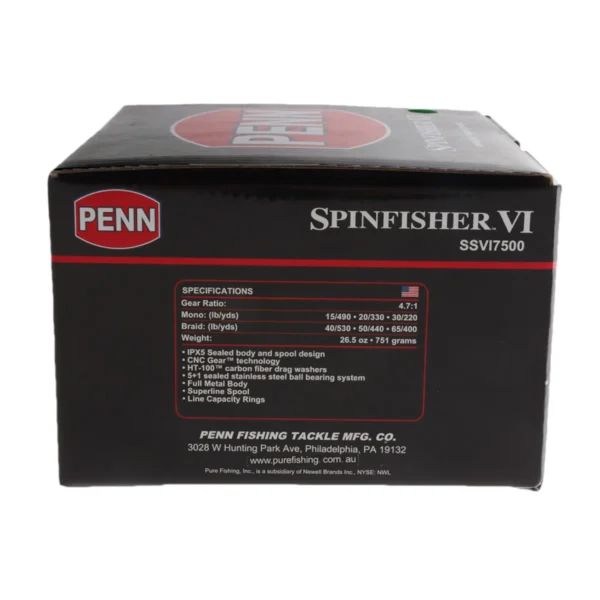 Moulinet Penn Spinfisher VI Ssvi7500 Spinning Reel – Image 4